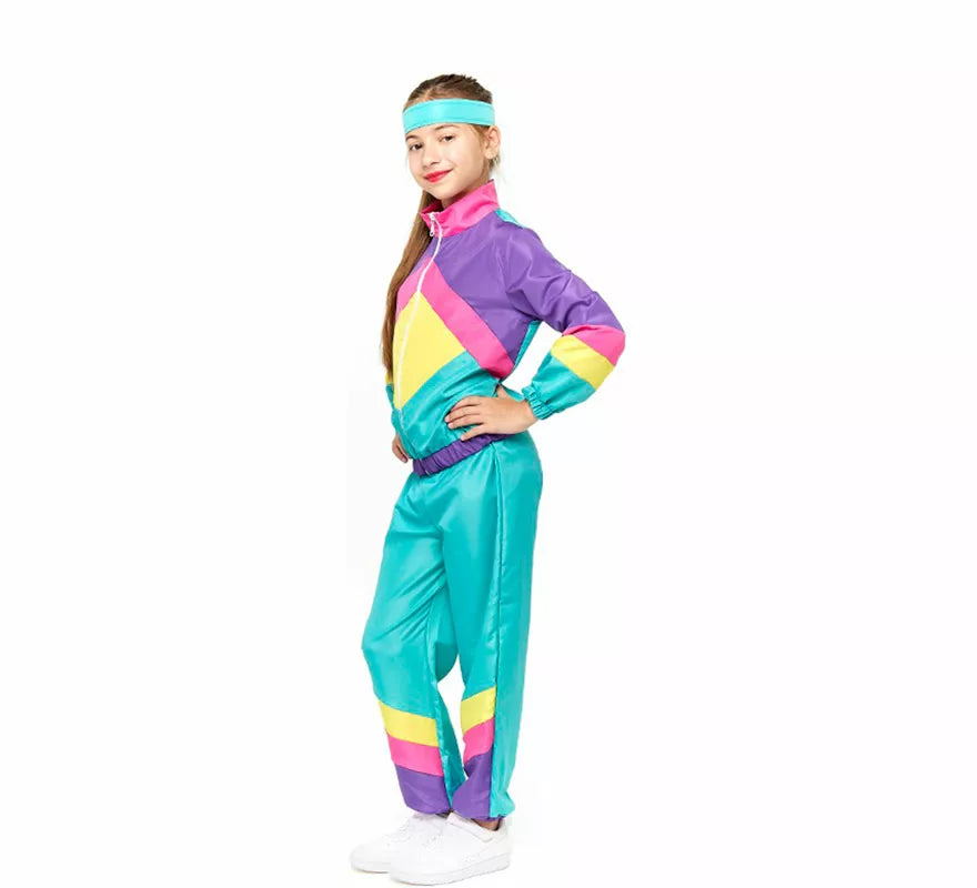 Translation missing: fr.Disfraz de Gimnasta Chándal Retro para niño