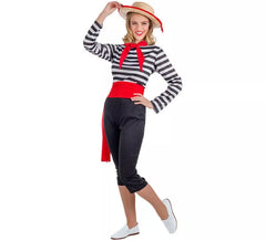 Déguisement gondolier avec chapeau pour femme
