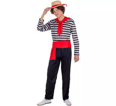 Déguisement de Gondolier avec chapeau pour homme