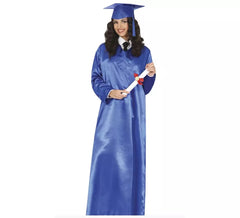 Costume de diplômé bleu adulte