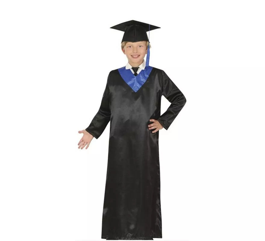 Translation missing: es.Disfraz de Graduado azul y negro para niños y adolescentes