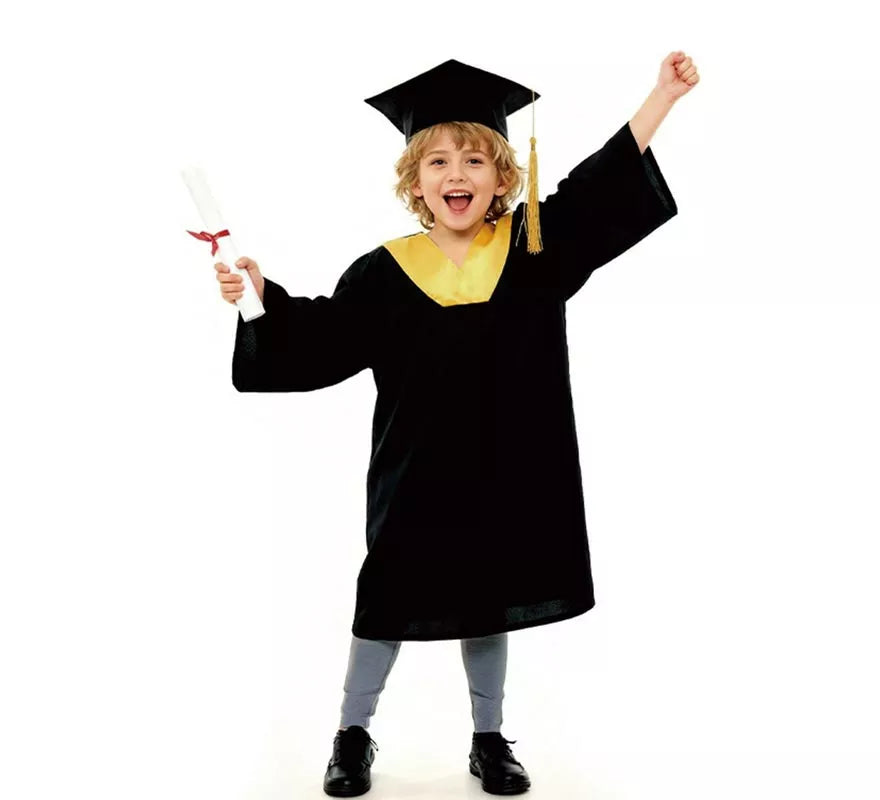 Translation missing: fr.Disfraz de Graduado dorado para niños