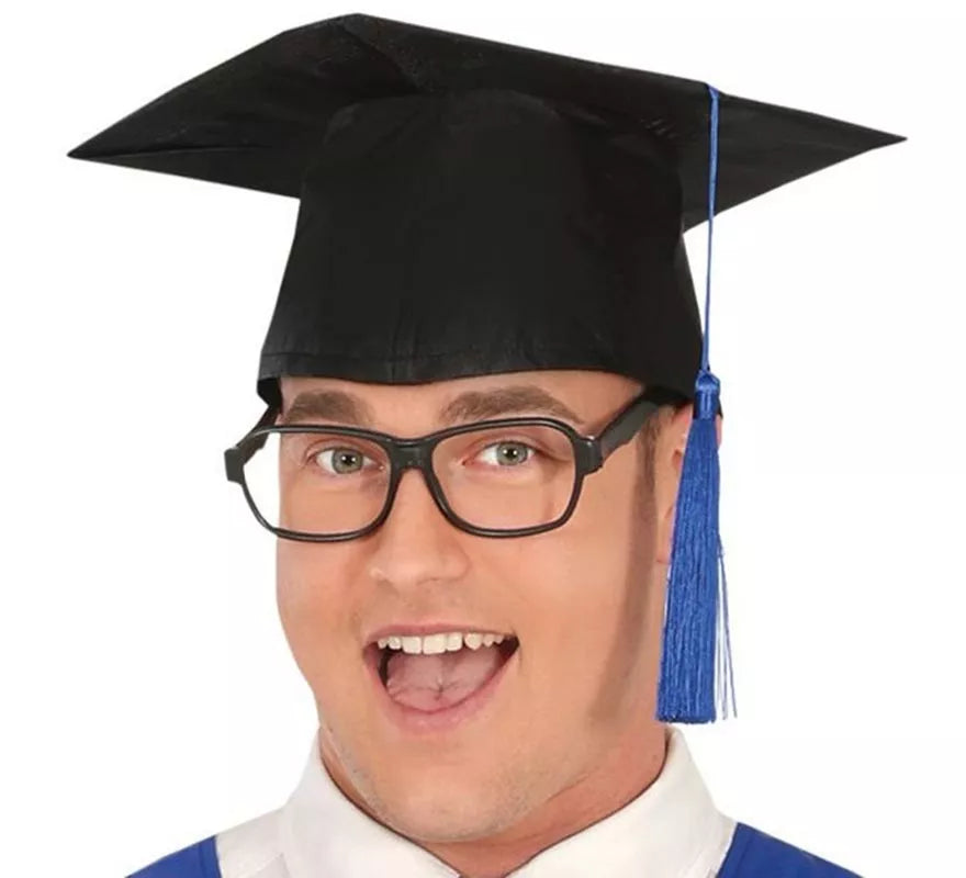 Translation missing: fr.Disfraz de Graduado negro y azul adulto
