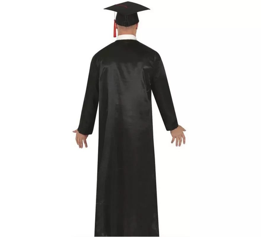 Translation missing: fr.Disfraz de Graduado negro y rojo adulto