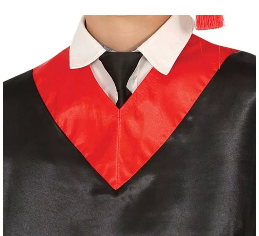 Translation missing: fr.Disfraz de Graduado rojo y negro para niños y adolescentes