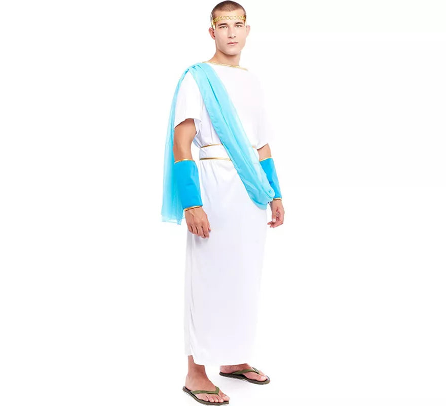 Translation missing: fr.Disfraz de Griego Blanco de la Nobleza para hombre