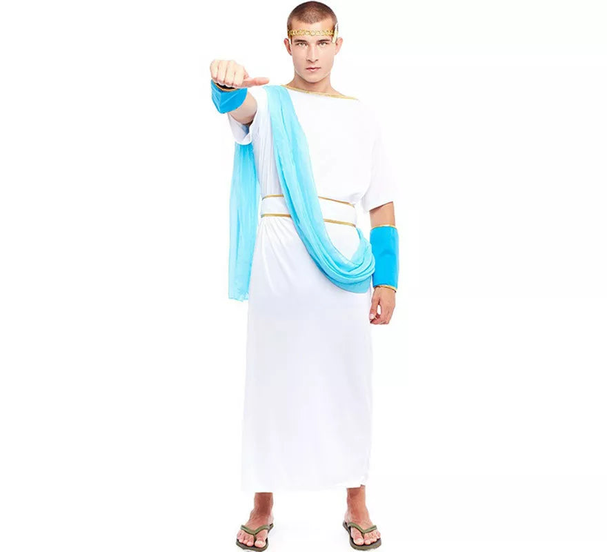 Translation missing: fr.Disfraz de Griego Blanco de la Nobleza para hombre