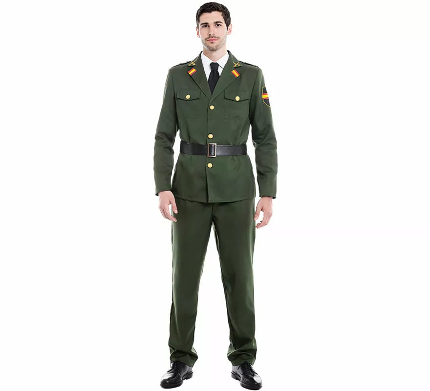 Translation missing: fr.Disfraz de Guardia Civil Verde para hombre