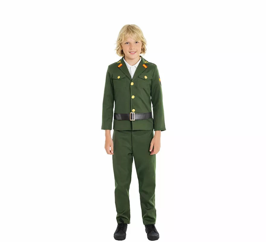 Translation missing: fr.Disfraz de Guardia Civil Verde para niño