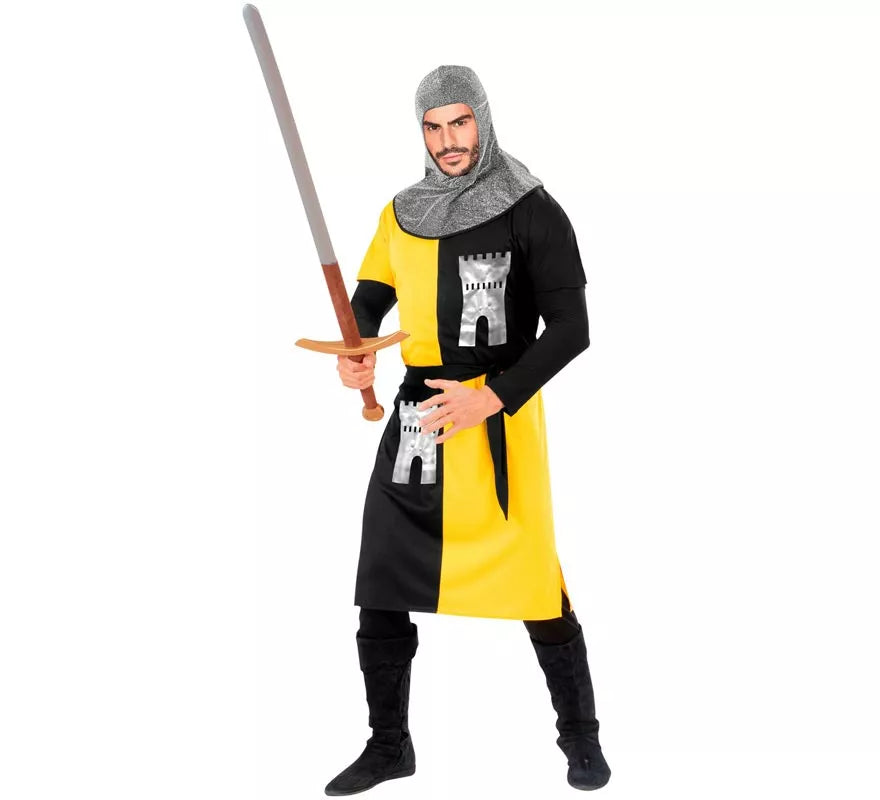Translation missing: fr.Disfraz de Guerrero Medieval Amarillo para hombre