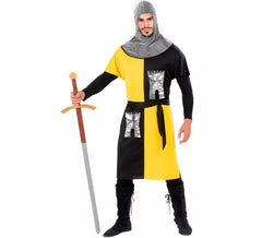 Déguisement guerrier médiéval jaune homme