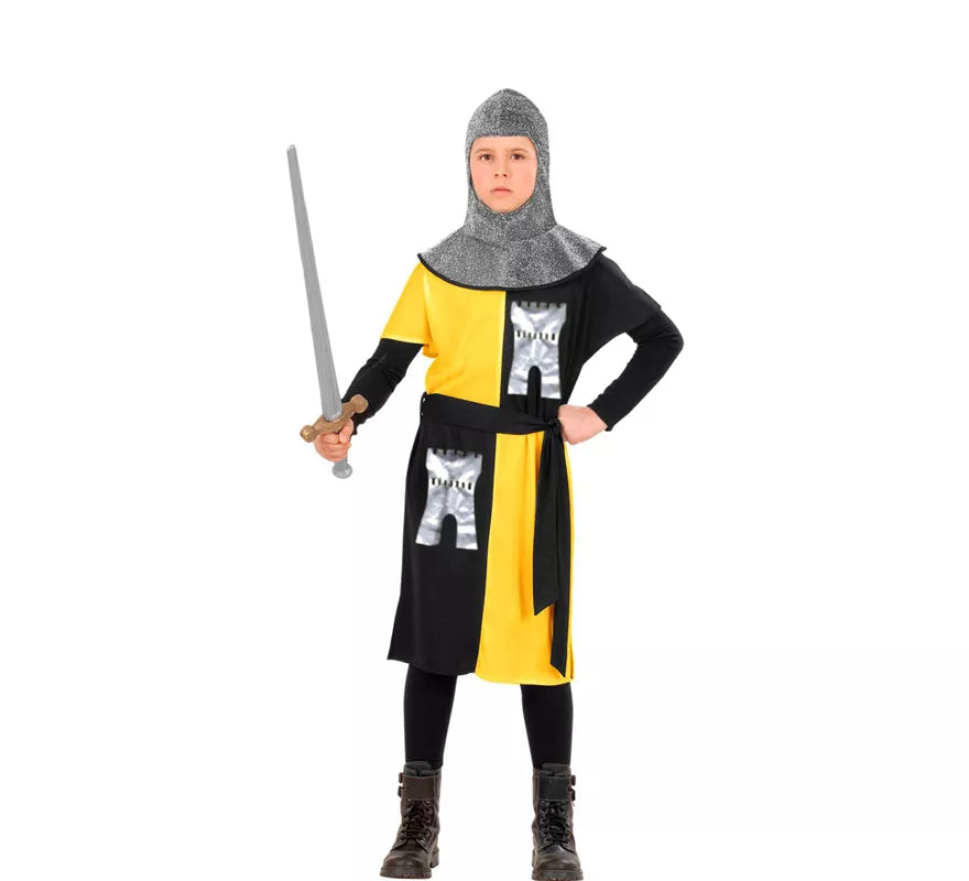 Translation missing: fr.Disfraz de Guerrero Medieval Amarillo para niño