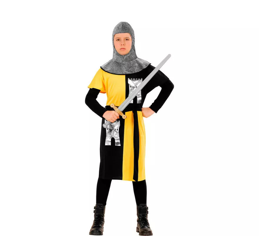 Translation missing: fr.Disfraz de Guerrero Medieval Amarillo para niño