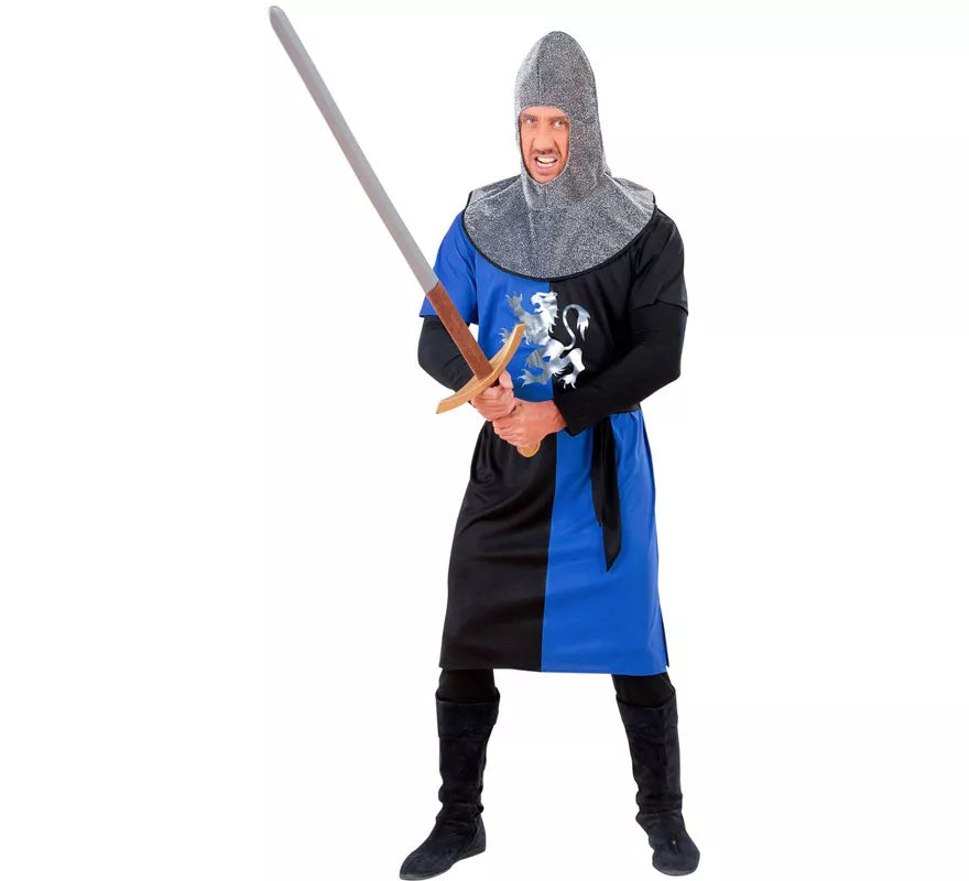 Translation missing: fr.Disfraz de Guerrero Medieval Azul para hombre