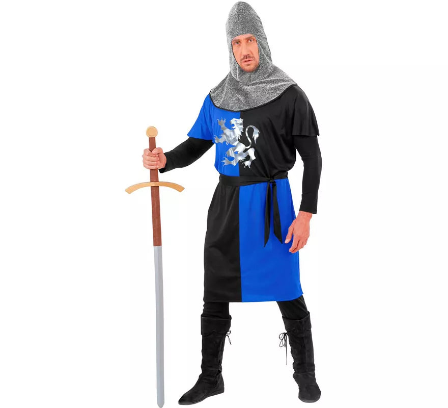 Translation missing: fr.Disfraz de Guerrero Medieval Azul para hombre