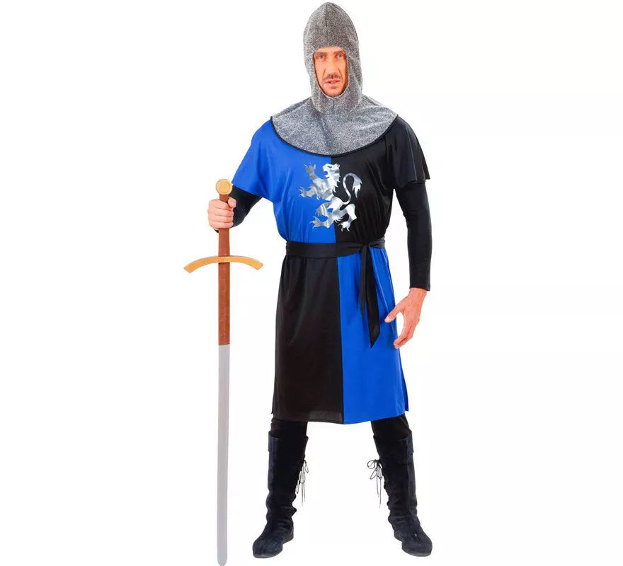 Translation missing: fr.Disfraz de Guerrero Medieval Azul para hombre