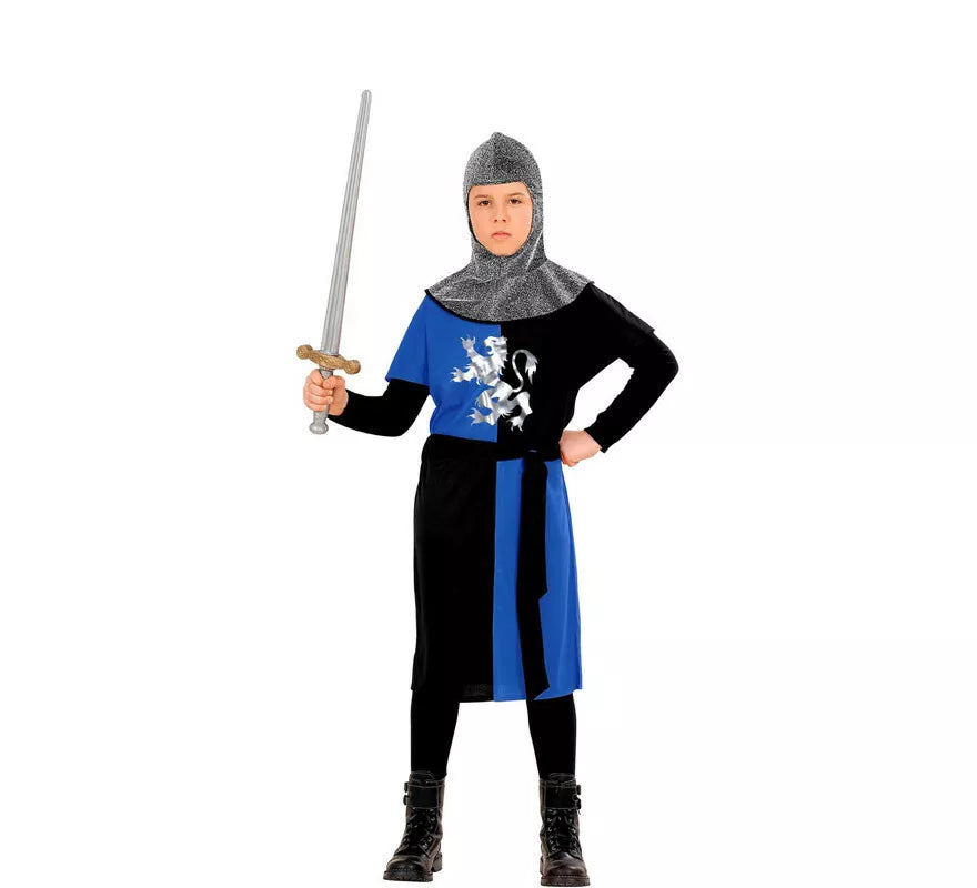 Translation missing: fr.Disfraz de Guerrero Medieval Azul para niño