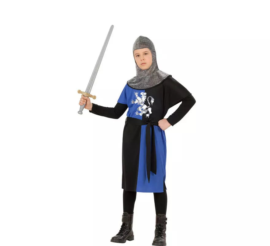 Translation missing: fr.Disfraz de Guerrero Medieval Azul para niño