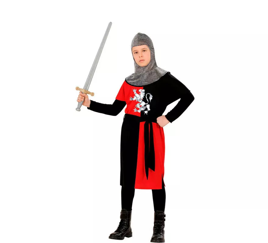 Translation missing: fr.Disfraz de Guerrero Medieval Rojo para niño