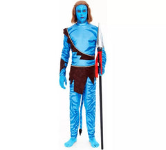 Costume de guerrier tribal bleu pour homme
