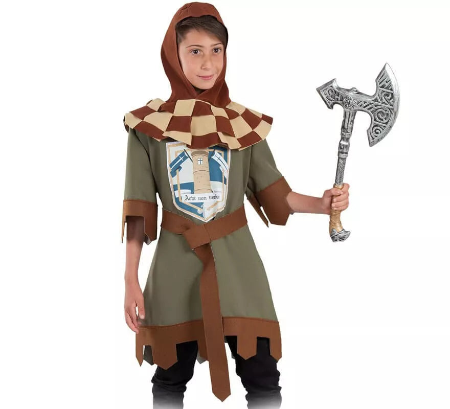 Translation missing: fr.Disfraz de Guerrero Verde Medieval para niño