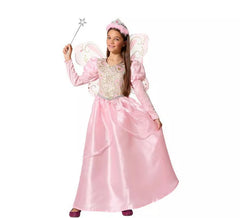costume rose Fée avec la baguette pour les filles