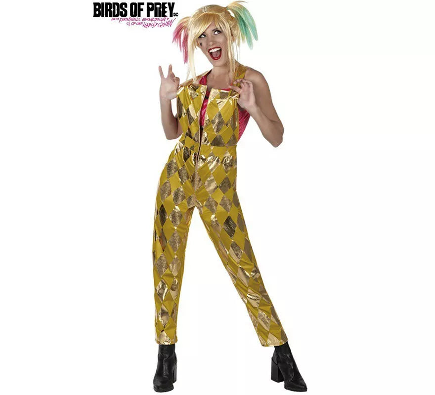 Translation missing: fr.Disfraz de Harley Quinn Dorado Aves de Presa para mujer