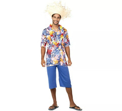 Déguisement de Hawaïen Bleu pour homme