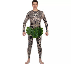 Déguisement hawaïen tatoué de l'île de Maui homme