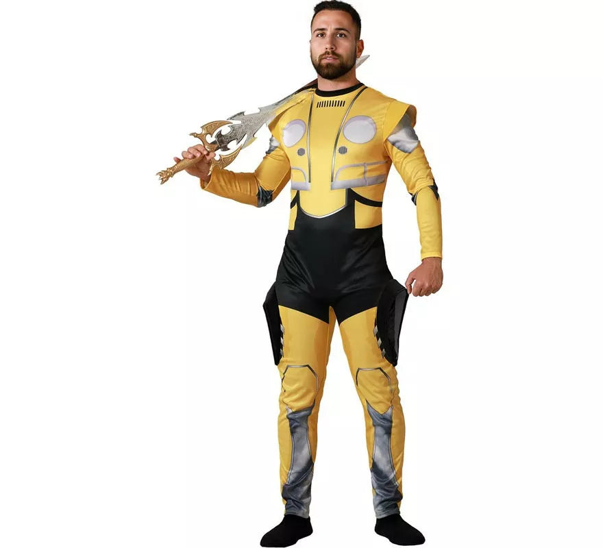Translation missing: fr.Disfraz de Héroe Robot amarillo para hombre