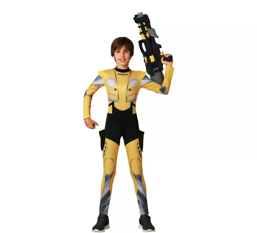 Translation missing: fr.Disfraz de Héroe Robot amarillo para niño