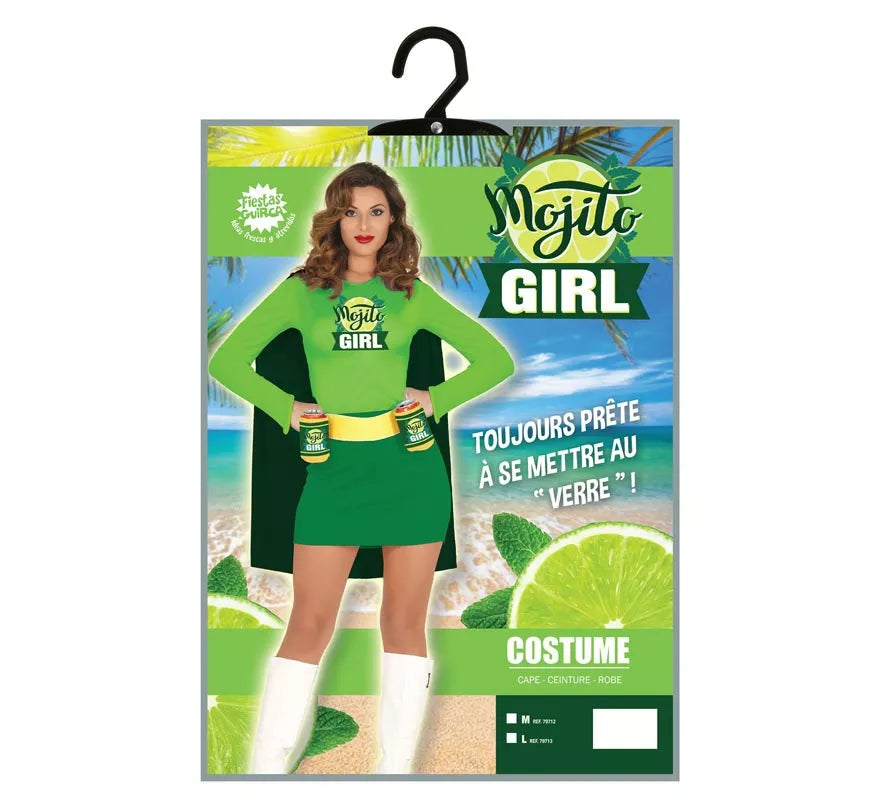 Translation missing: fr.Disfraz de Heroína Mojito con capa para mujer