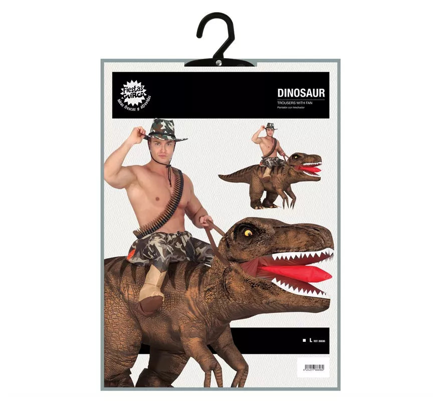 Translation missing: fr.Disfraz de Hinchable Dinosaurio Montado para adultos