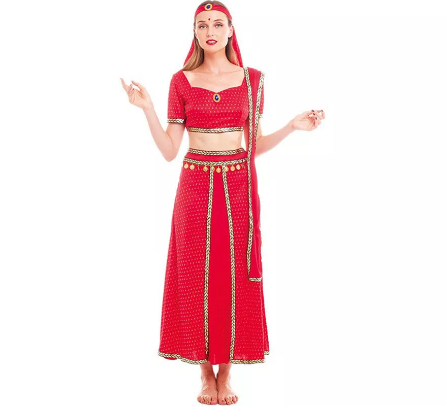 Translation missing: es.Disfraz de Hindú Bollywood Fucsia para mujer