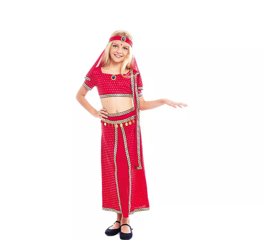 Translation missing: fr.Disfraz de Hindú Bollywood Fucsia para niña