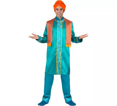 Déguisement hindou élégant bleu et orange homme