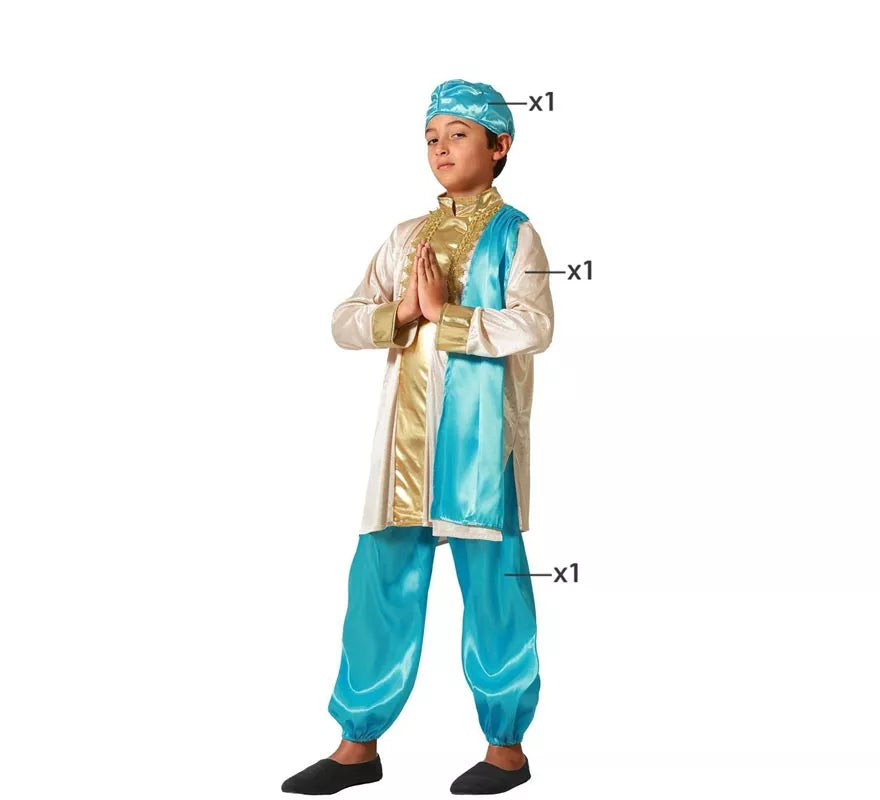 Translation missing: fr.Disfraz de Hindú Exótico azul para niño