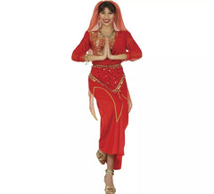 Rouge costume indien pour les femmes