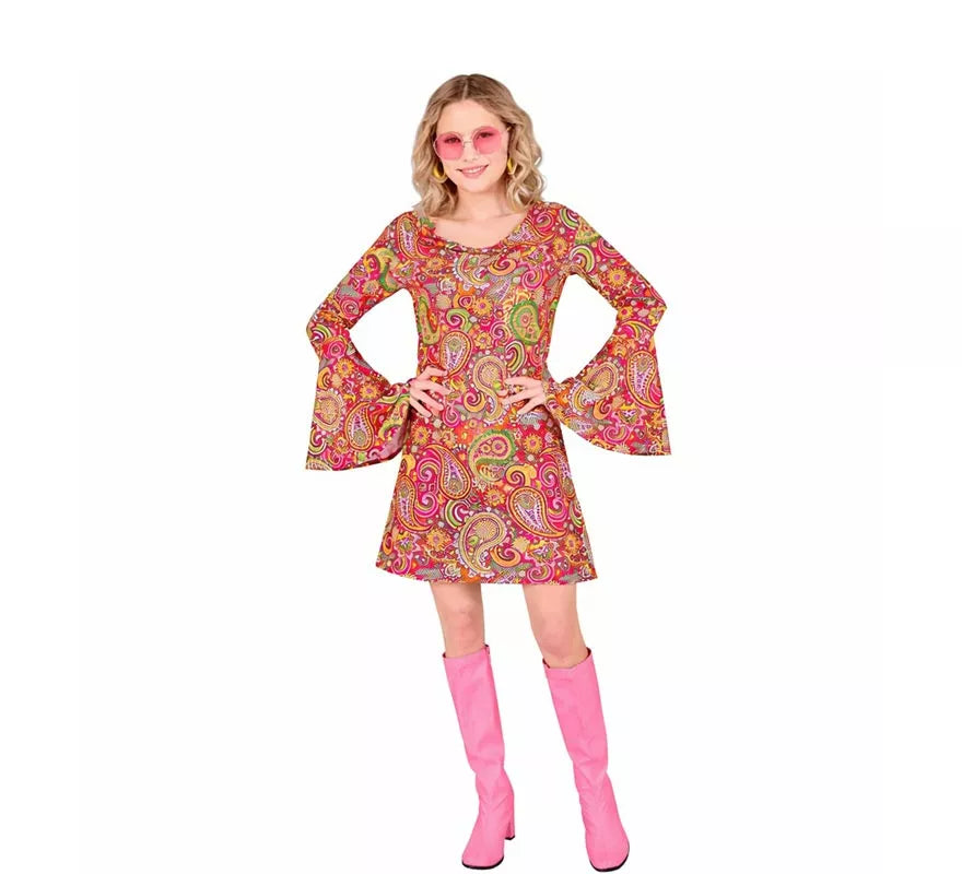Translation missing: fr.Disfraz de Hippie años 60 Fashion Paisley para mujer