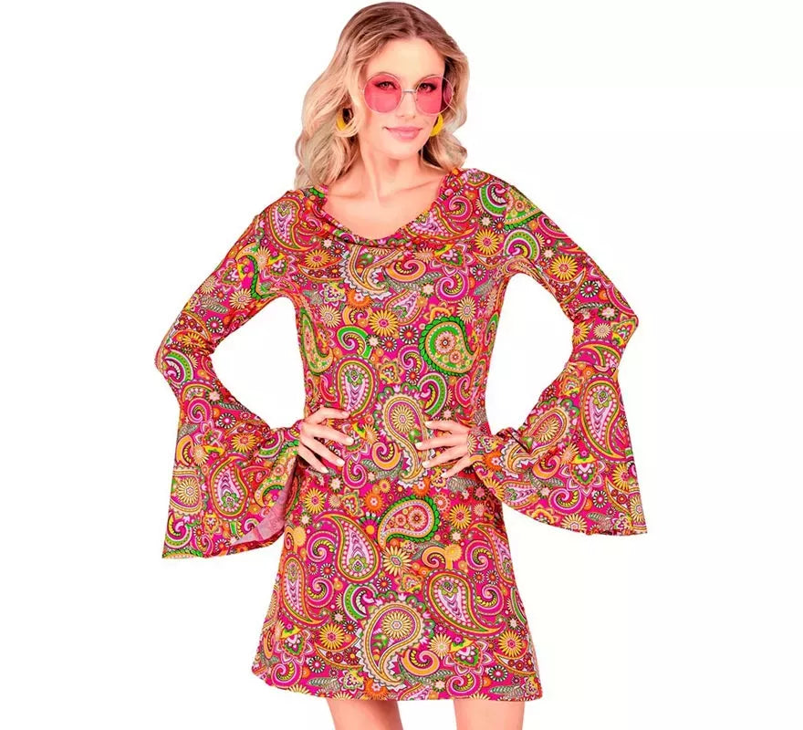 Translation missing: fr.Disfraz de Hippie años 60 Fashion Paisley para mujer