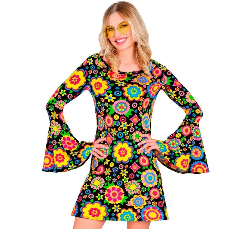 Translation missing: fr.Disfraz de Hippie años 60 Flores Fashion para mujer