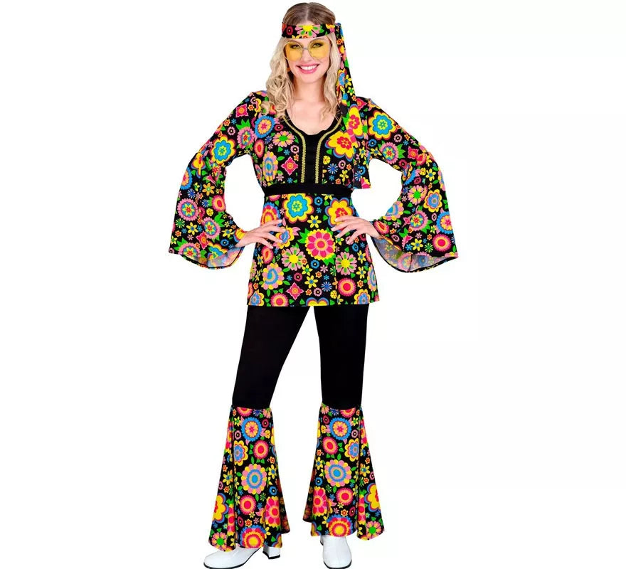 Translation missing: fr.Disfraz de Hippie años 60 Flores y Mandalas para mujer