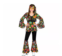 Costume Hippie Années 60 Fleurs et Mandalas pour femme
