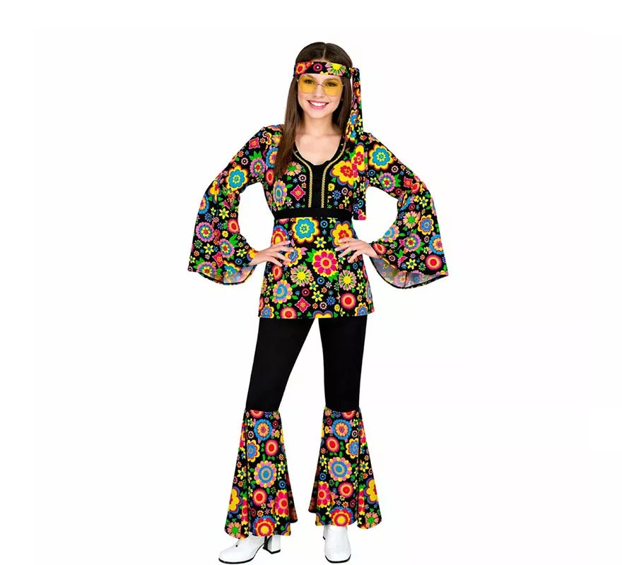 Translation missing: fr.Disfraz de Hippie años 60 Flores y Mandalas para mujer