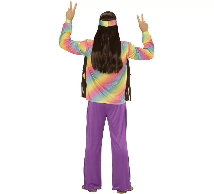 Translation missing: fr.Disfraz de Hippie Arcoíris para hombre