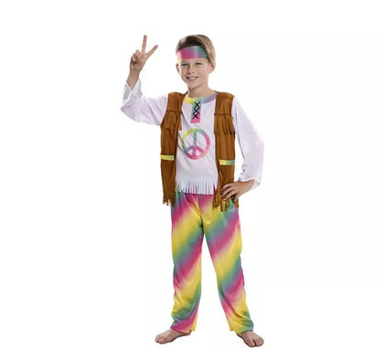 Disfraz de Hippie Arcoíris para niño
