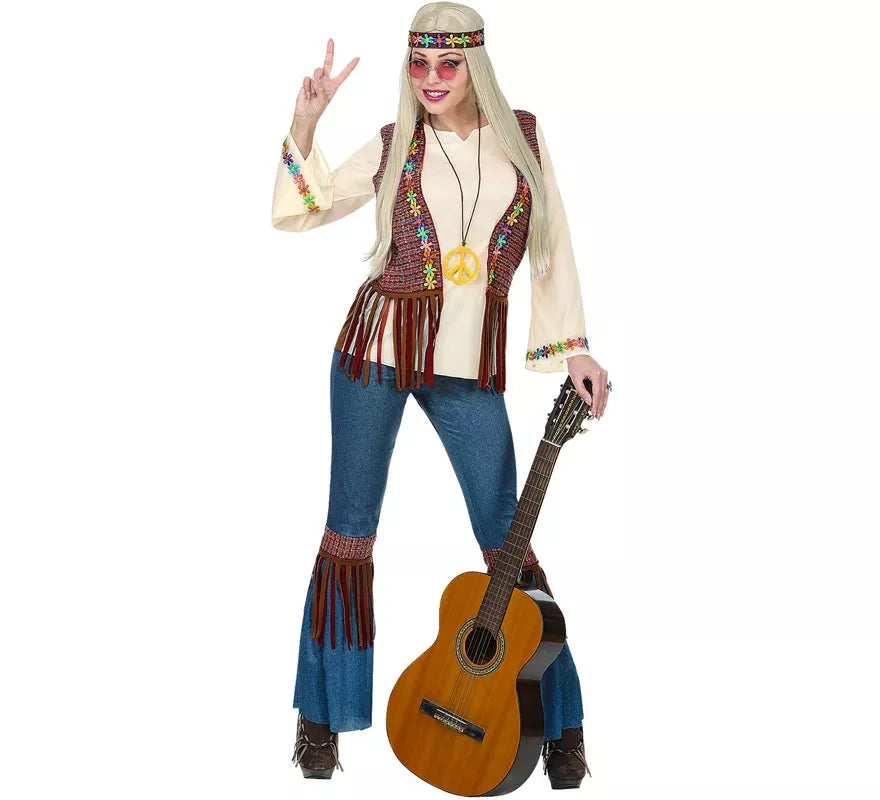 Translation missing: fr.Disfraz de Hippie beige para mujer