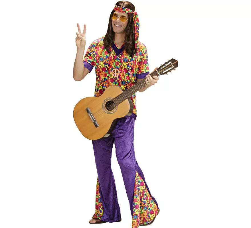 Translation missing: fr.Disfraz de Hippie Campana de terciopelo para hombre