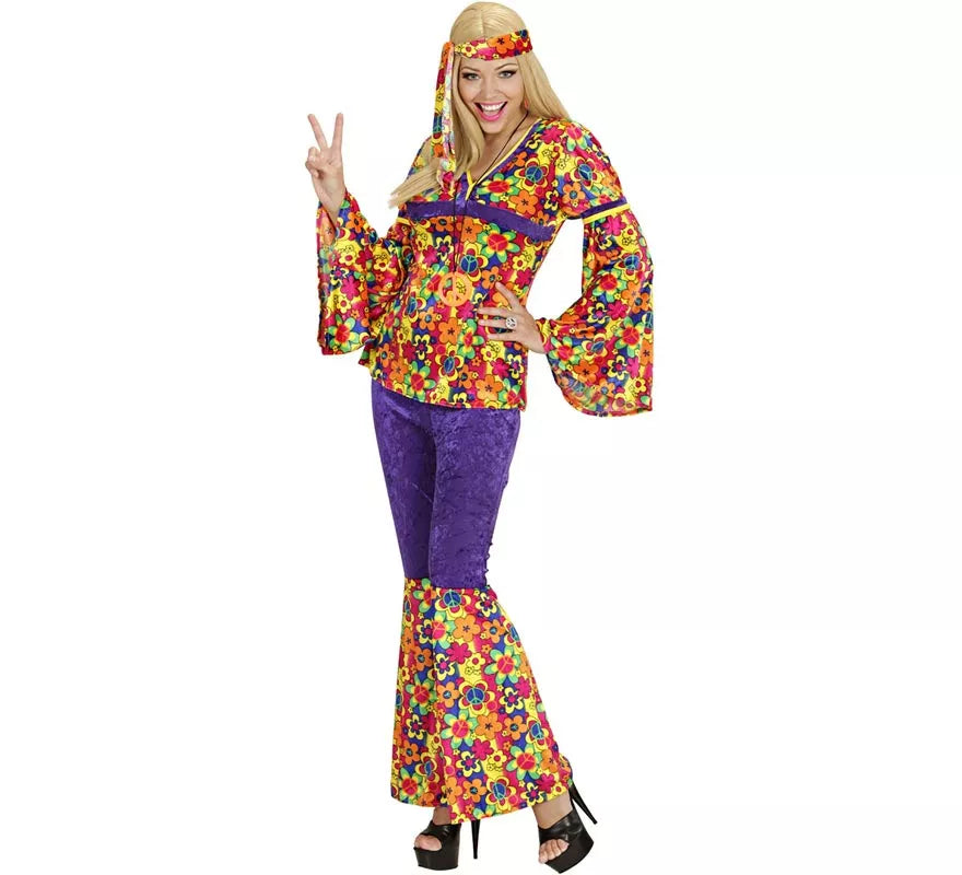 Translation missing: fr.Disfraz de Hippie Campana de terciopelo para mujer