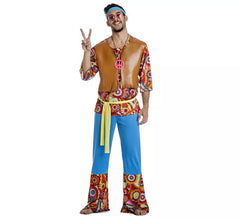 Déguisement Hippie avec Gilet pour homme